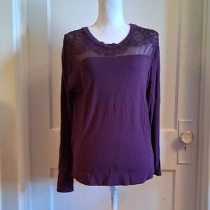 Women's Purple Lace Top